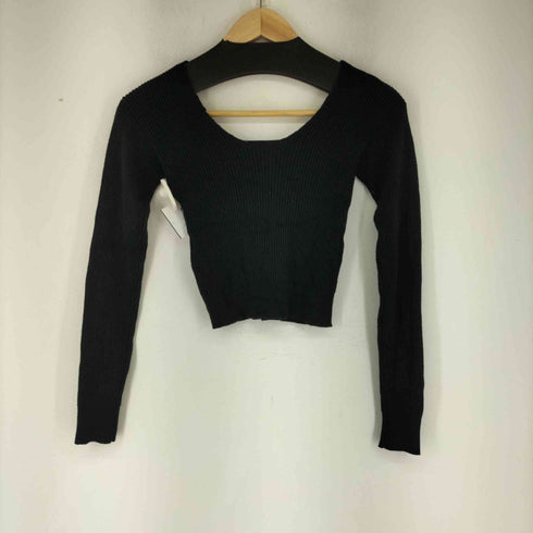ジュエミ Juemi Basic V neck long sleeve レーヨンナイロン リブニットトップス レディース FREE