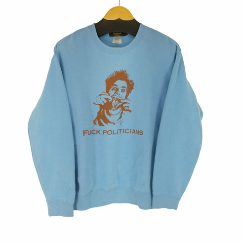 BEEBAR FP SWEAT SHIRT フロントプリントスウェット FUCK POLITICIANS メンズ JPN:L