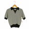 GALLEST ウォッシャブル レトロパターンポロニット レディース JPN:38