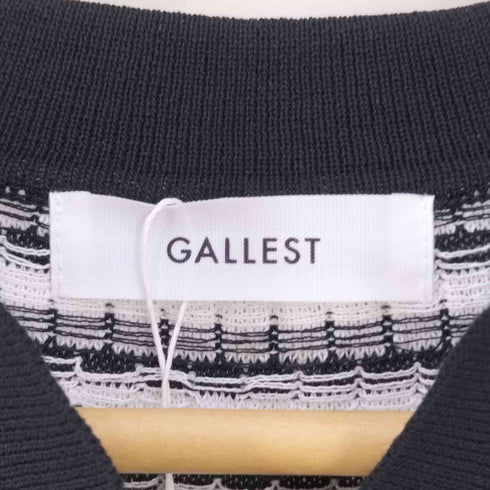 GALLEST ウォッシャブル レトロパターンポロニット レディース JPN:38