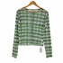 poppy ROUGH CHECK SEE-THROUGH TOPS GREEN レディース FREE