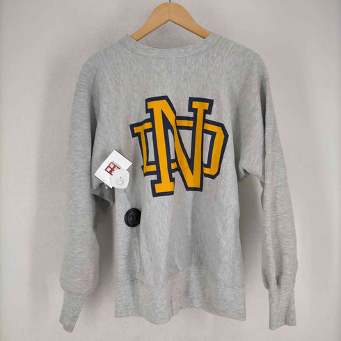 チャンピオン Champion 90S MADE IN USA REVERSE WEAVE NOTRE DAME ATHLETIC 3段カプセルラバープリント メンズ JPN:XL