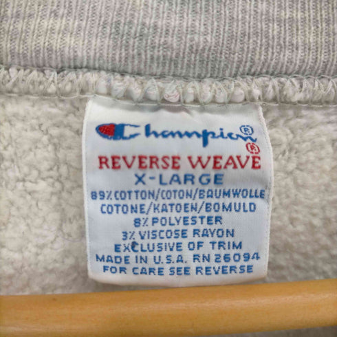 チャンピオン Champion 90S MADE IN USA REVERSE WEAVE NOTRE DAME ATHLETIC 3段カプセルラバープリント メンズ JPN:XL