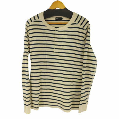 クラフトスタンダードブティック CRAFT STANDARD BOUTIQUE ネコ目ボタン ヘンリーネック ボーダーサーマルニット L/S カットソー メンズ JPN:L