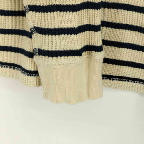 クラフトスタンダードブティック CRAFT STANDARD BOUTIQUE ネコ目ボタン ヘンリーネック ボーダーサーマルニット L/S カットソー メンズ JPN:L