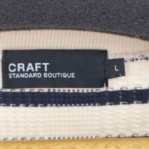 クラフトスタンダードブティック CRAFT STANDARD BOUTIQUE ネコ目ボタン ヘンリーネック ボーダーサーマルニット L/S カットソー メンズ JPN:L