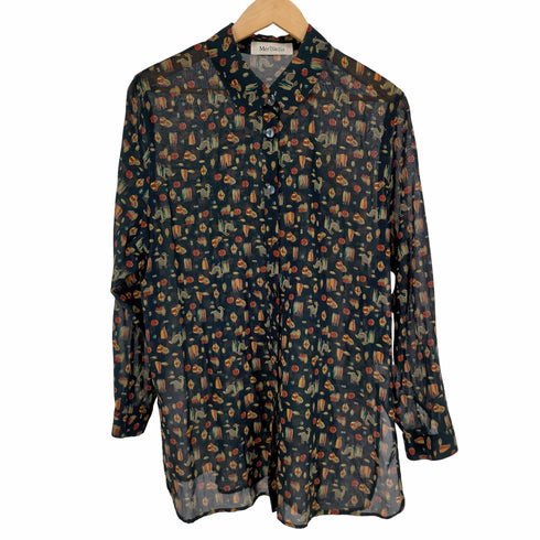 総柄シアーシャツ レディース JPN:L