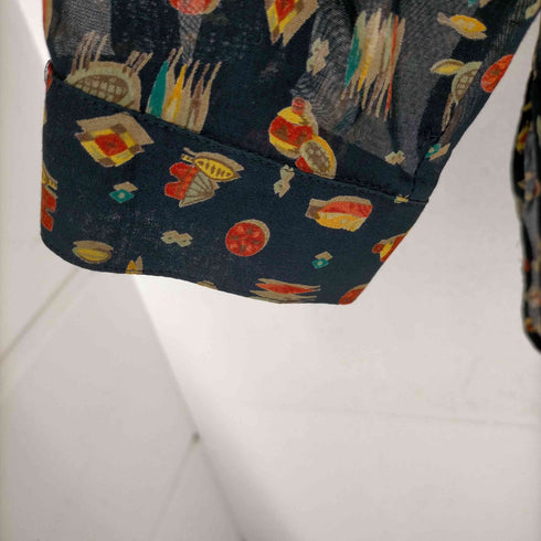 総柄シアーシャツ レディース JPN:L