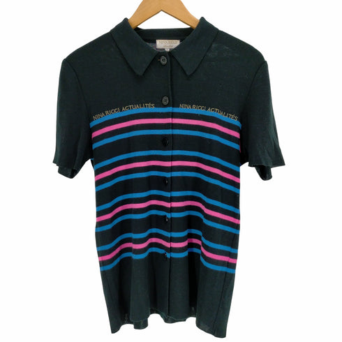 ニナリッチ NINA RICCI 80S~90S ボーダーニットシャツ レディース 11