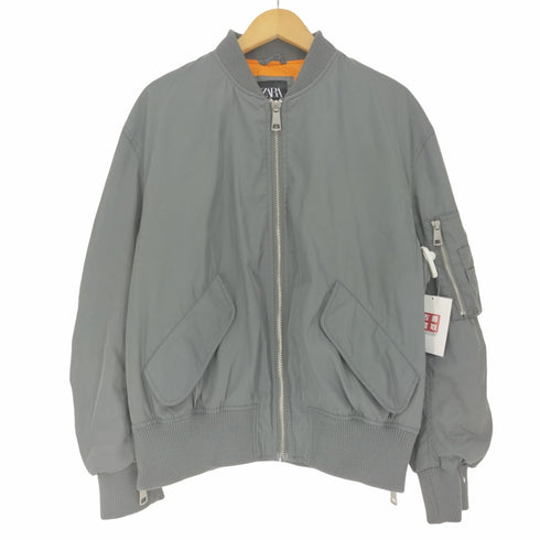 ザラ ZARA SIDE ZIP BOMBER JACKET サイドジップ フラップポケット MA-1 フライト ジャケット メンズ import:M