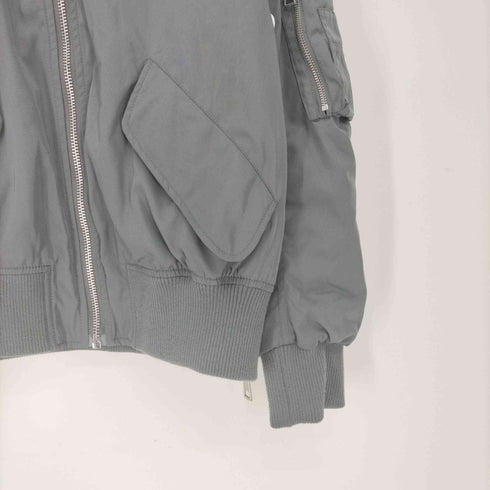ザラ ZARA SIDE ZIP BOMBER JACKET サイドジップ フラップポケット MA-1 フライト ジャケット メンズ import:M