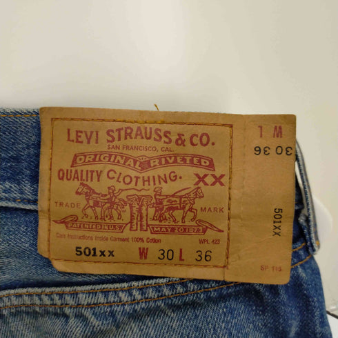 リーバイス LEVI STRAUSS&CO メキシコ製 501XX ボタン裏190刻印 ボタンフライデニムパンツ メンズ W30-L36