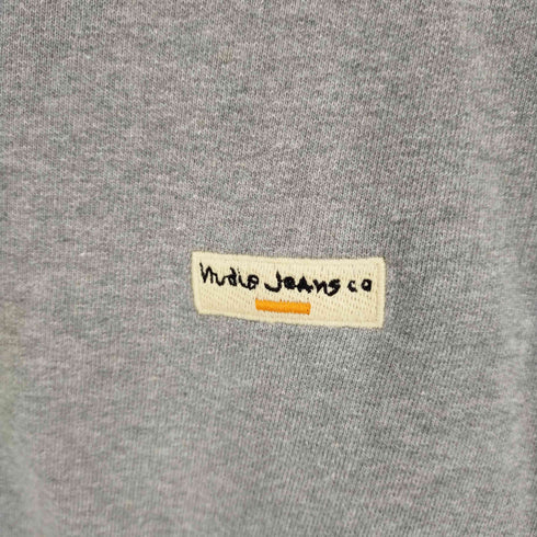 ヌーディージーンズ Nudie Jeans SAMUEL LOGO SWEAT SHIRT ワンポイント刺繍ロゴスウェット メンズ JPN:XS