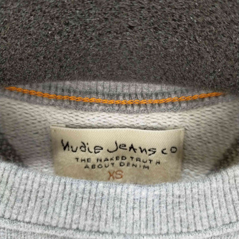 ヌーディージーンズ Nudie Jeans SAMUEL LOGO SWEAT SHIRT ワンポイント刺繍ロゴスウェット メンズ JPN:XS