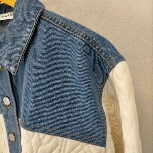 サンドロ sandro Dual-material coatigan レディース