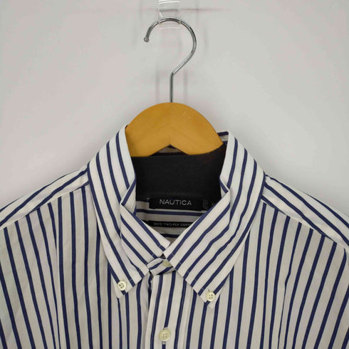 ノーティカ NAUTICA 80s TWO-PLY COTTON ボタンダウンL/Sストライプシャツ メンズ XL