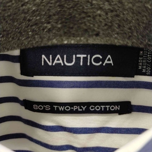 ノーティカ NAUTICA 80s TWO-PLY COTTON ボタンダウンL/Sストライプシャツ メンズ XL