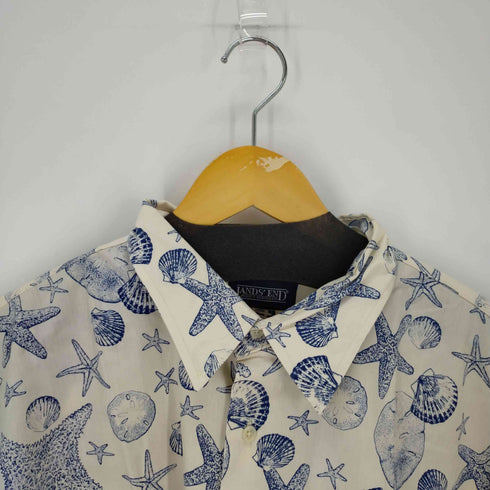 ランズエンド LANDS END 総柄プリントS/Sシャツ オーバーサイズ メンズ XXL