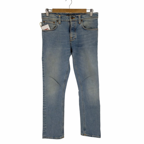 ヌーディージーンズ Nudie Jeans GRIM TIM LIGHT BLUE COMFORT テーパードコットンデニムパンツ メンズ 30/28