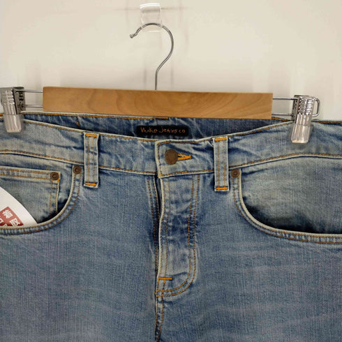 ヌーディージーンズ Nudie Jeans GRIM TIM LIGHT BLUE COMFORT テーパードコットンデニムパンツ メンズ 30/28