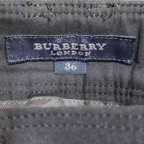 バーバリーロンドン BURBERRY LONDON 裾ジップ クロップドスラックスパンツ レディース 36