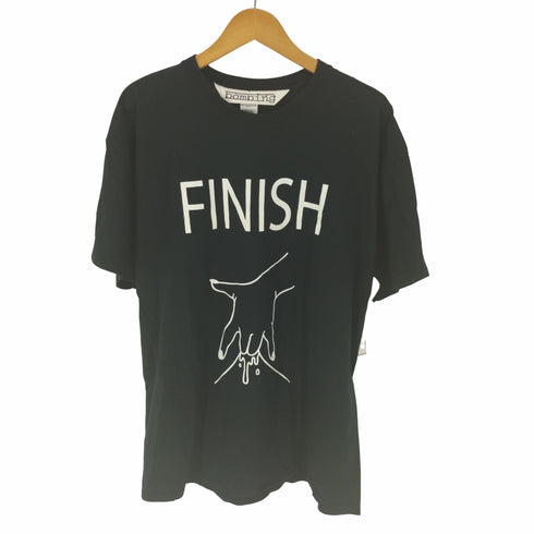 bombing FINISH 左利きのあの娘 プリント S/S Tシャツ メンズ JPN:XL