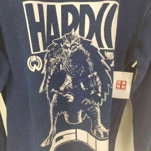 ハードコアチョコレート HARDCORE CHOCOLATE 覚醒 デニムスウェット ムービー 怪獣 プリント プルオーバー スウェット メンズ JPN:XL