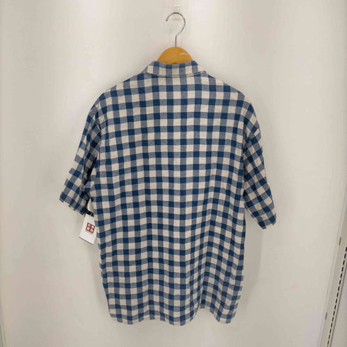 マリテフランソワジルボー MARITHE FRANCOIS GIRBAUD リネン混 ブロックチェック S/S シャツ メンズ 105