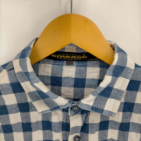 マリテフランソワジルボー MARITHE FRANCOIS GIRBAUD リネン混 ブロックチェック S/S シャツ メンズ 105