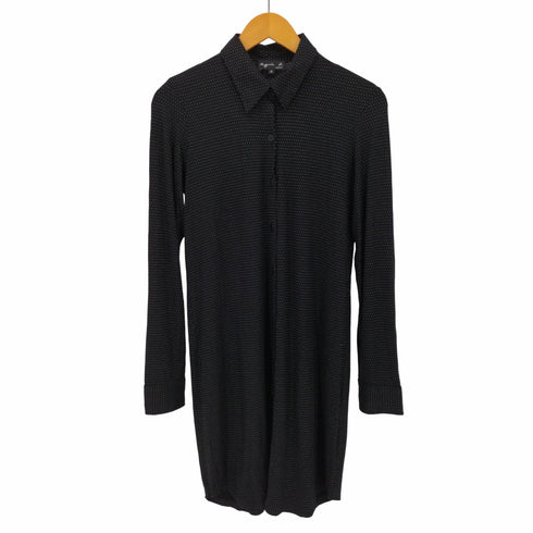 アニエスベー agnes b. PARIS 総柄 ロング L/S シャツ レディース JPN:2