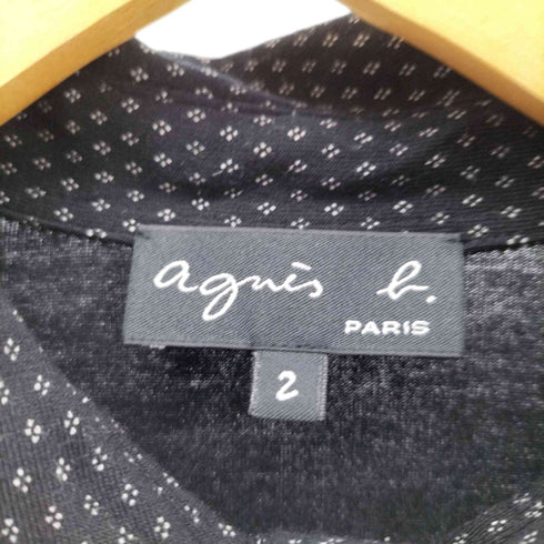 アニエスベー agnes b. PARIS 総柄 ロング L/S シャツ レディース JPN:2