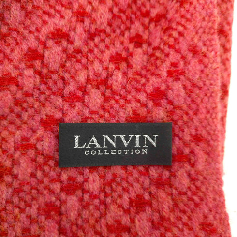 ランバンコレクション LANVIN COLLECTION 総織柄 フリンジマフラー レディース