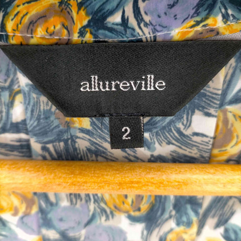 アルアバイル allureville フラワープリント ノースリーブスキッパーワンピース レディース JPN:2