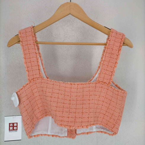 ザラ ZARA 装飾ボタンコットンツイードベスト レディース JPN:M