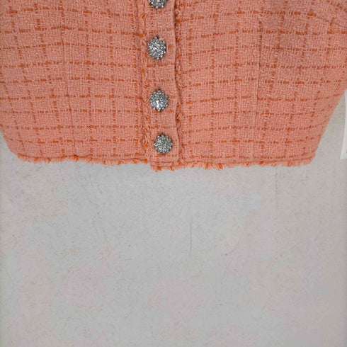 ザラ ZARA 装飾ボタンコットンツイードベスト レディース JPN:M