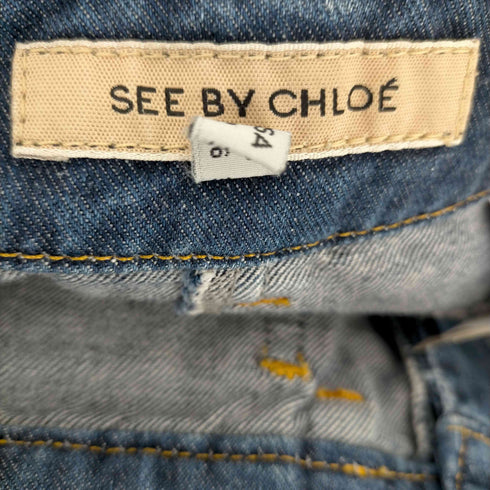 シーバイクロエ SEE BY CHLOE フロントジップ デニムスカート レディース 2
