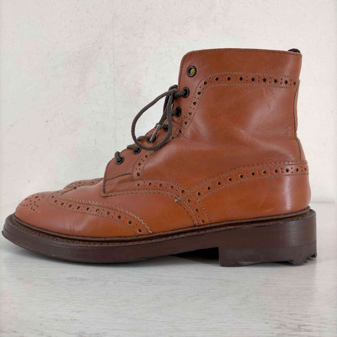 トリッカーズ Trickers イングランド製 MALTON / C-SHADE TAN ウィングチップ カントリーブーツ メンズ UK:9.5