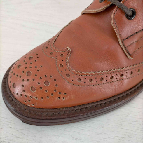 トリッカーズ Trickers イングランド製 MALTON / C-SHADE TAN ウィングチップ カントリーブーツ メンズ UK:9.5