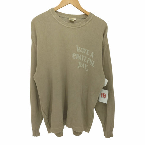 ゴーウエスト GOWEST have a grateful day 両面デザインクルーネックコットンニット メンズ JPN:L