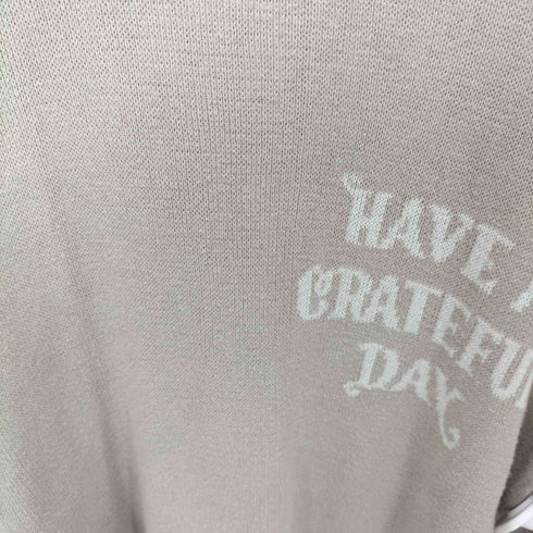 ゴーウエスト GOWEST have a grateful day 両面デザインクルーネックコットンニット メンズ JPN:L