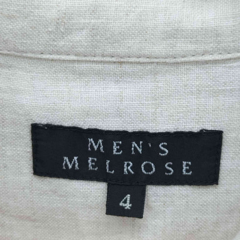 メンズメルローズ MENS MELROSE フックデザイン リネン L/S シャツ メンズ JPN:4