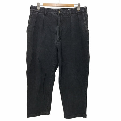 ヱビセンスケートボーズ Evisen skateboards 2タック ブラックデニム ワイドバギーパンツ black denim wide baggy pant メンズ JPN:L