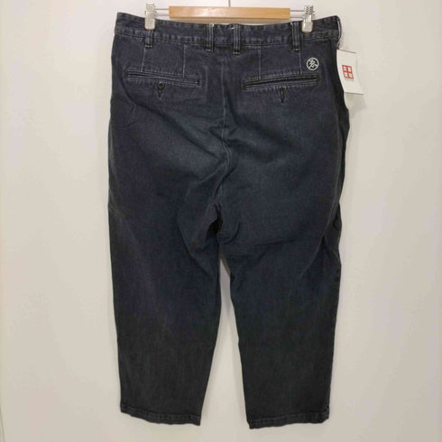ヱビセンスケートボーズ Evisen skateboards 2タック ブラックデニム ワイドバギーパンツ black denim wide baggy pant メンズ JPN:L