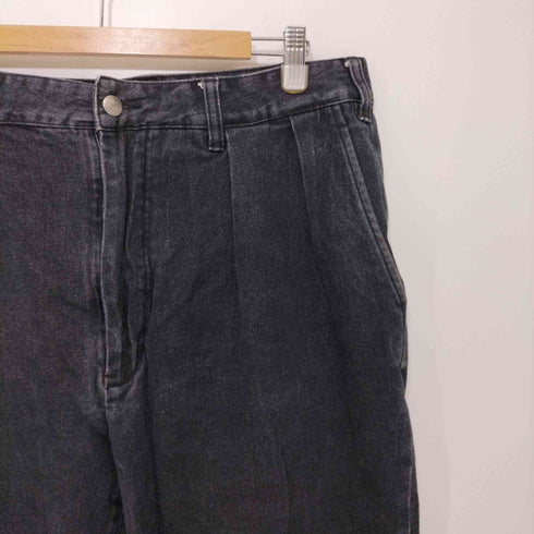 ヱビセンスケートボーズ Evisen skateboards 2タック ブラックデニム ワイドバギーパンツ black denim wide baggy pant メンズ JPN:L