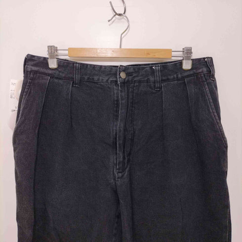 ヱビセンスケートボーズ Evisen skateboards 2タック ブラックデニム ワイドバギーパンツ black denim wide baggy pant メンズ JPN:L
