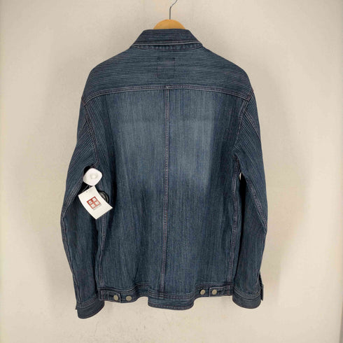 MAGNETISM ストライプジップデニムジャケット メンズ