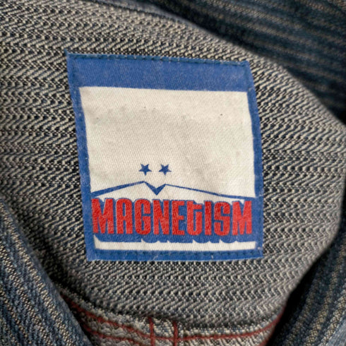 MAGNETISM ストライプジップデニムジャケット メンズ