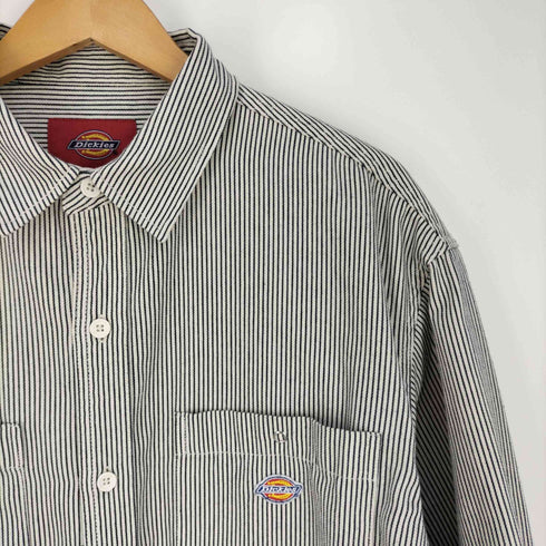 ディッキーズ Dickies ワンポイント刺繍 ストライプシャツ メンズ import:L