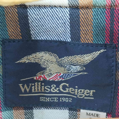ウィリスアンドガイガー Willis&Geiger 90-00s フード付き ワンポイント刺繍 フルジップ スナップボタン マウンテン ジャケット ハンティング ブルゾン メンズ