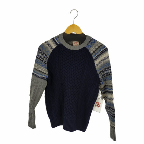 ブルックスブラザーズレッドフリース BROOKS BROTHERS REDFLEECE 切替ケーブル編みクルーネックニット メンズ XS